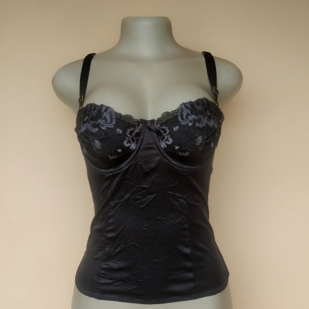 UK 10 - Marks & Spencers Black Lingerie Top 34C Cup