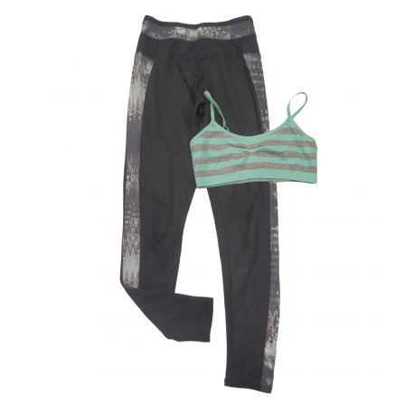 Preloved Striped Bra Top And Leggings Set