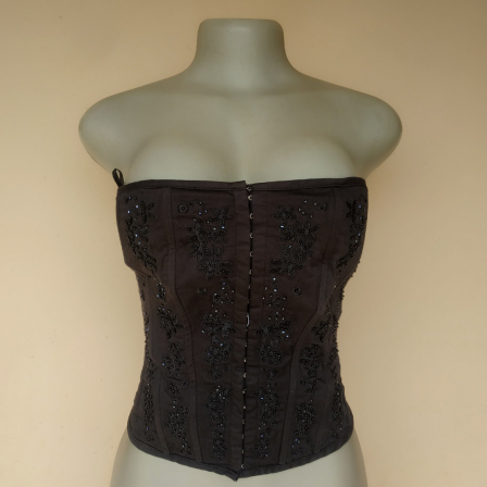 UK 10 - New Look Black Bustier Top