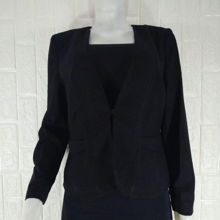 H&M Black Lined Tailored Office Jacket