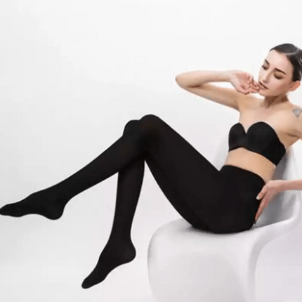 Sheer Black Long Pop Socks