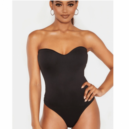 Preloved Black Cupped Control Bodysuit