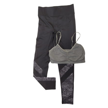 George Two Color Bra Top And Leggings Set