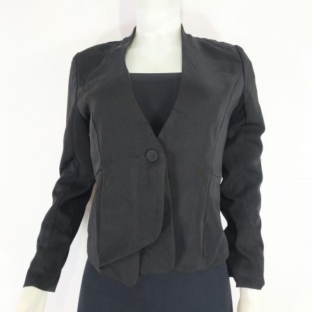 Jhmm-Sz Black Lined Office Jacket