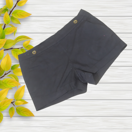 UK 12 - New Look Dark Blue Side Zip Shorts