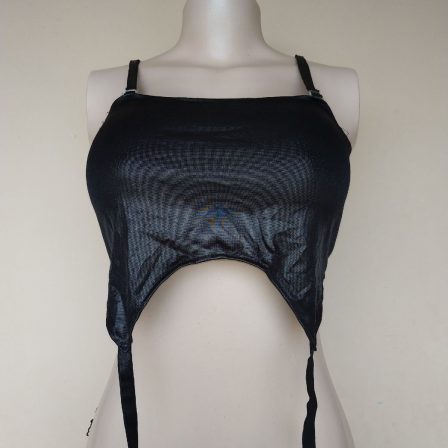 Preloved Black Wetlook Crop Top