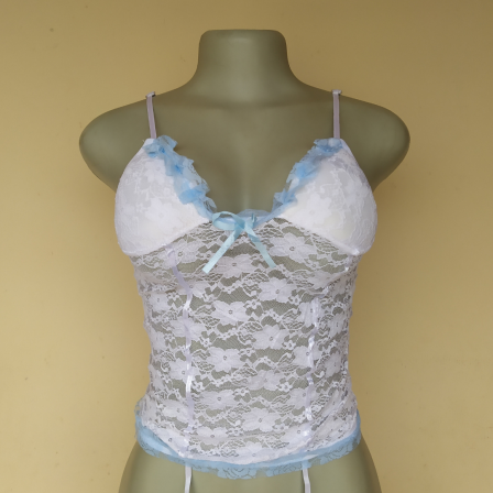 UK 12 - No Brand Two Color Lingerie Top