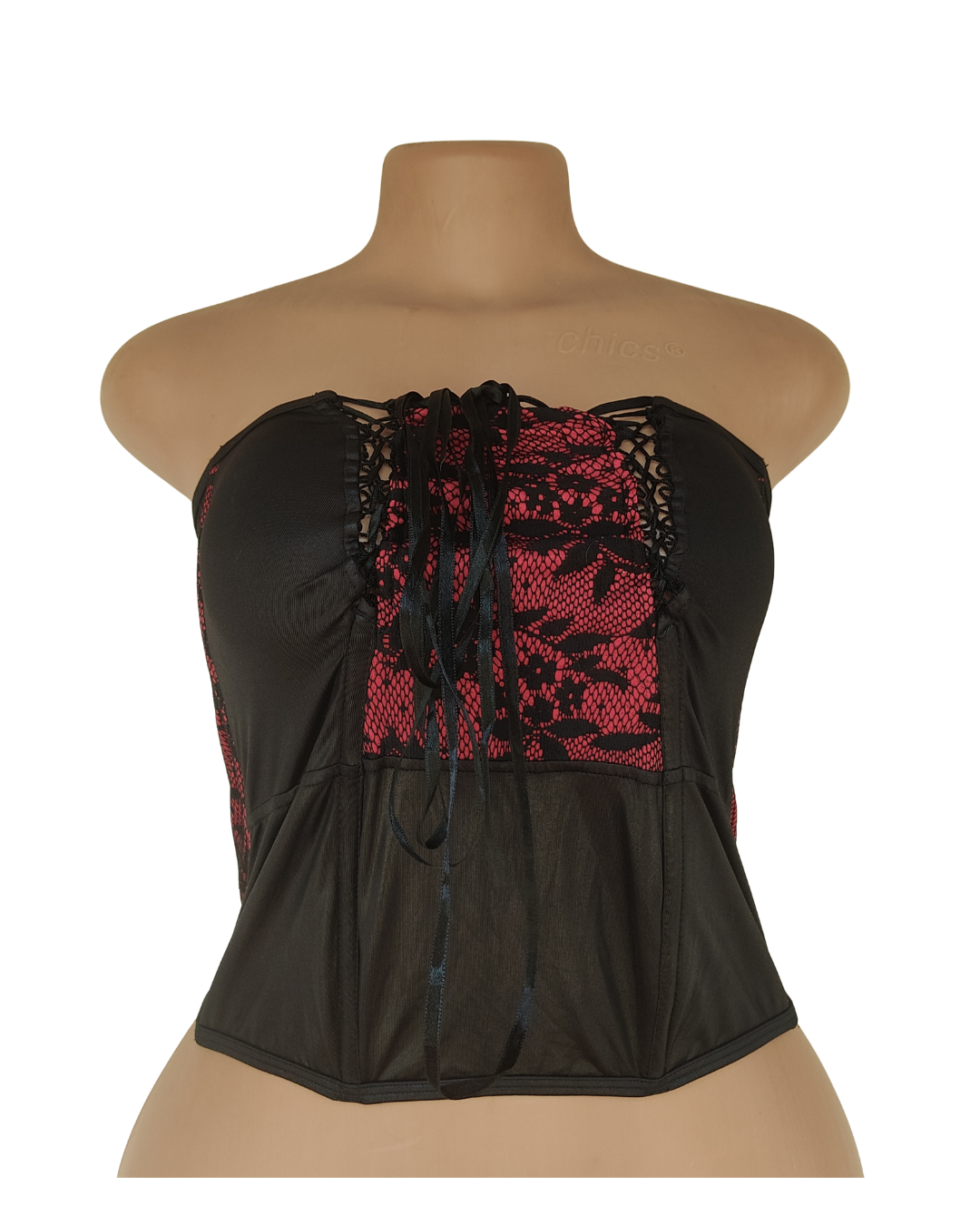 UK 10-12 - Preloved Two Tone Bustier Top