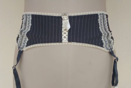 Secret Possesions Ink Stained Stripped Hip Suspender