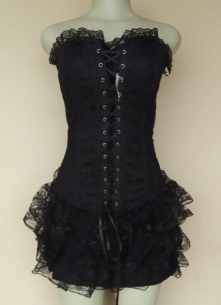 Niche Black Lace Mix Lingerie Slip