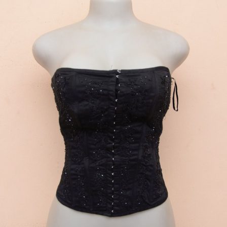 New Look Black Bustier Top