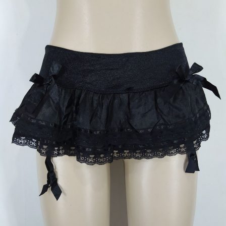 Ann Summers Black Satin Hip Suspender