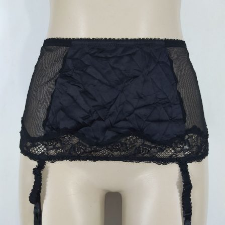Preloved Black Mesh Mix Hip Suspender