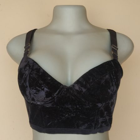 32B - Preloved Black  Longline Bra