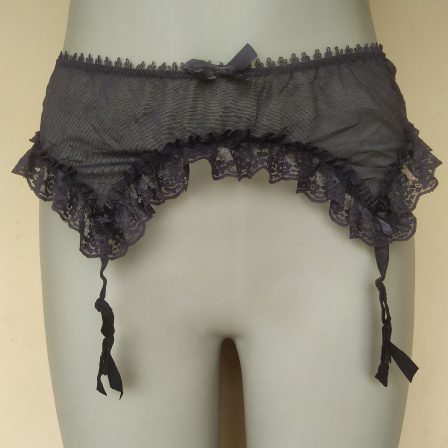 Ann Summers Black Hip Suspenders