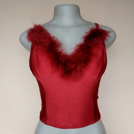 George Red Crop Corset 36D 36D Cup