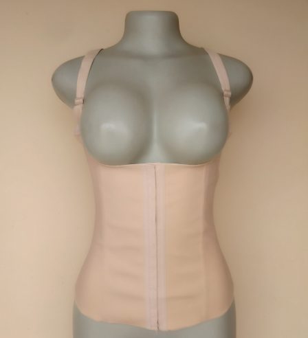UK 10 - Preloved Brown Openbust With Front Hook Open Bust Control Top