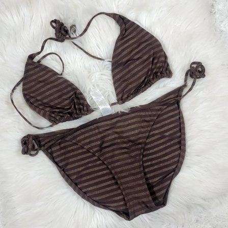 UK 12 - Topshop Striped Two Piece Swimwear (Premium)