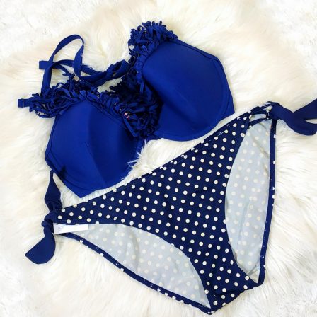 UK 12 - George Polka Dot(36D Cup) Two Piece Swimwear (Premium)