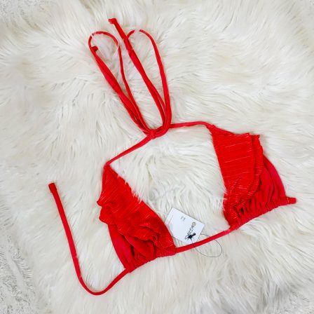UK 8 - Preloved Red Swim Bra