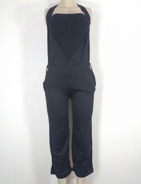 Preloved Black Halter Neck Jumpsuit