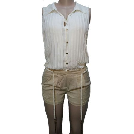 Chiffon Mix Bum Romper