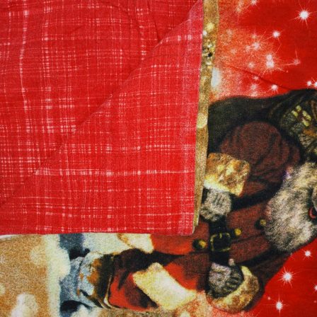 Linens&Lace Festive Wool like Print 1 Pillow Case