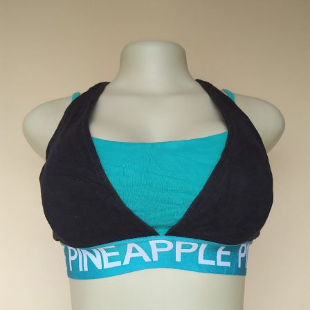 Pineapple Two Color Active Top Bra Top