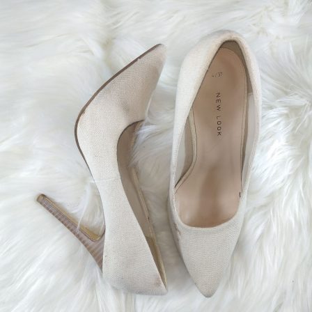 New Look Off White Fabric Pointies