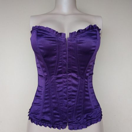 Secret Possessions Purple Boned Lace Up Waist Cincher