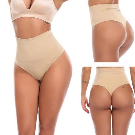 Mid Waist Control Thong - Nude