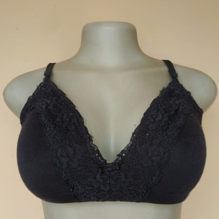 34B - F&F Black Cotton Non Wired Bra
