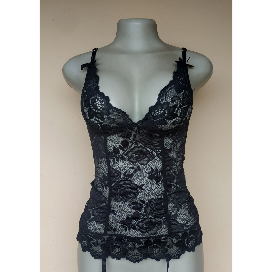 UK 8 - Unbranded Black Lingerie Slip