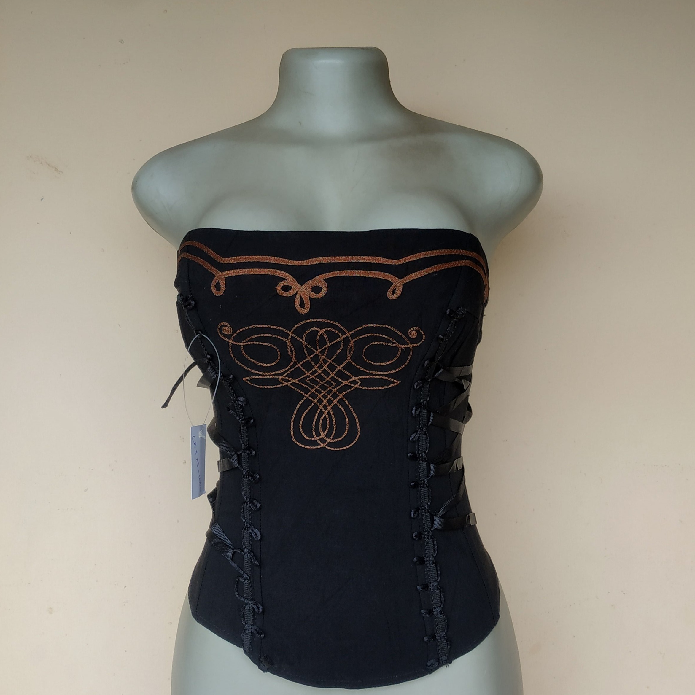 UK 6-8 -Mara Margo Black Bustier Top