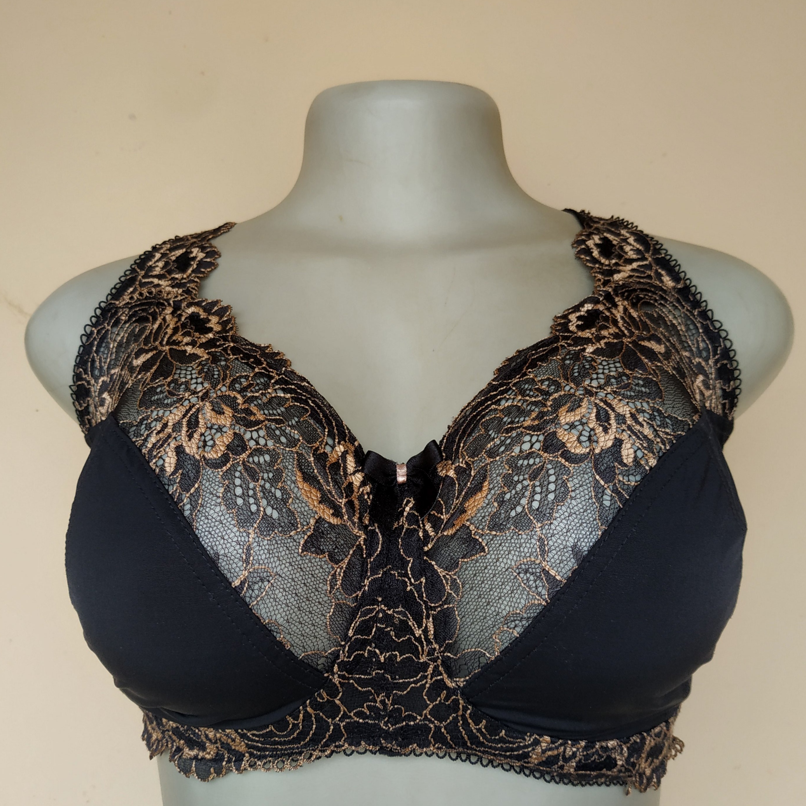 34G - Pretty Secret Patterned Non Wired Non Padded Bra