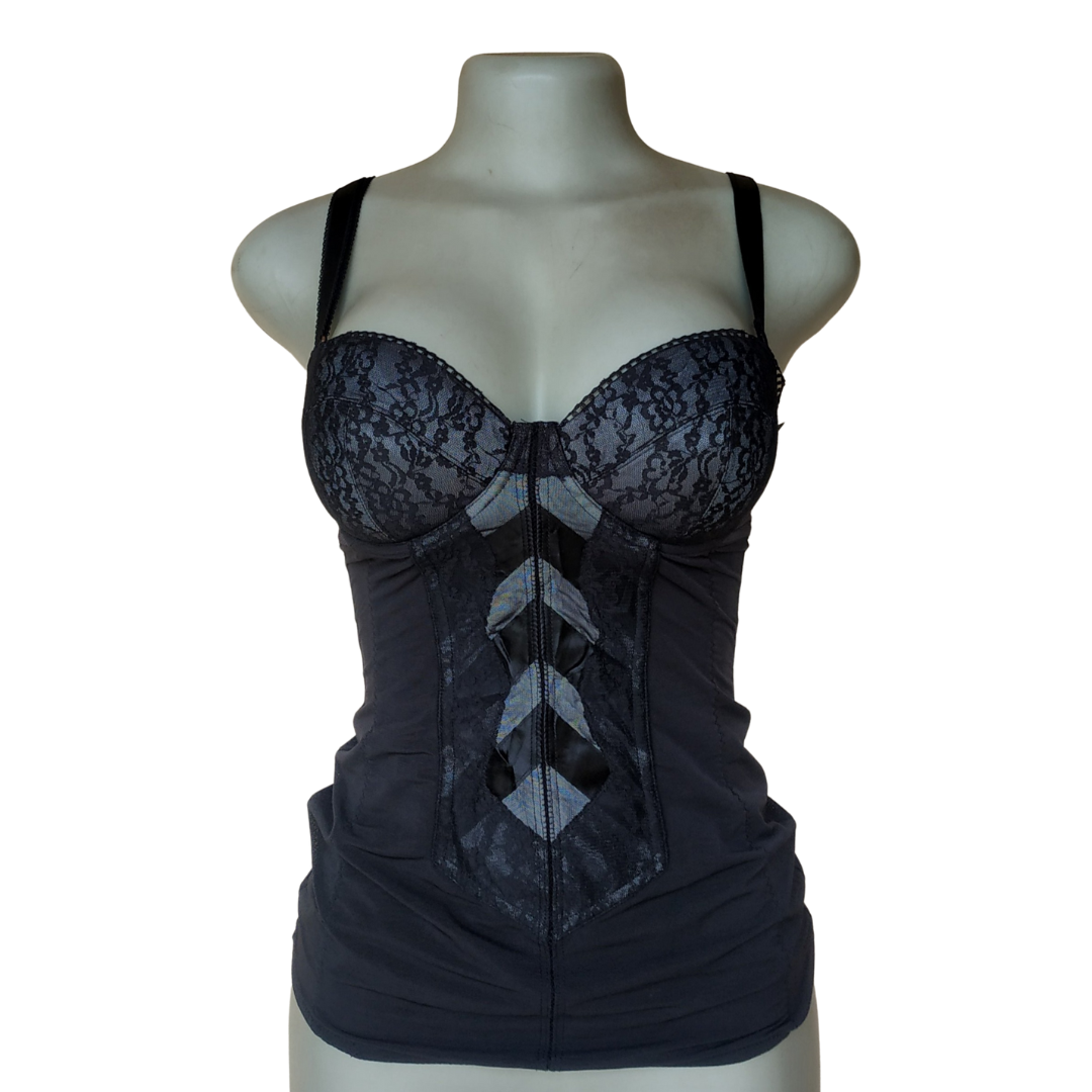 UK 8 - La Senza Two Tone Girdle Top 32D Cup