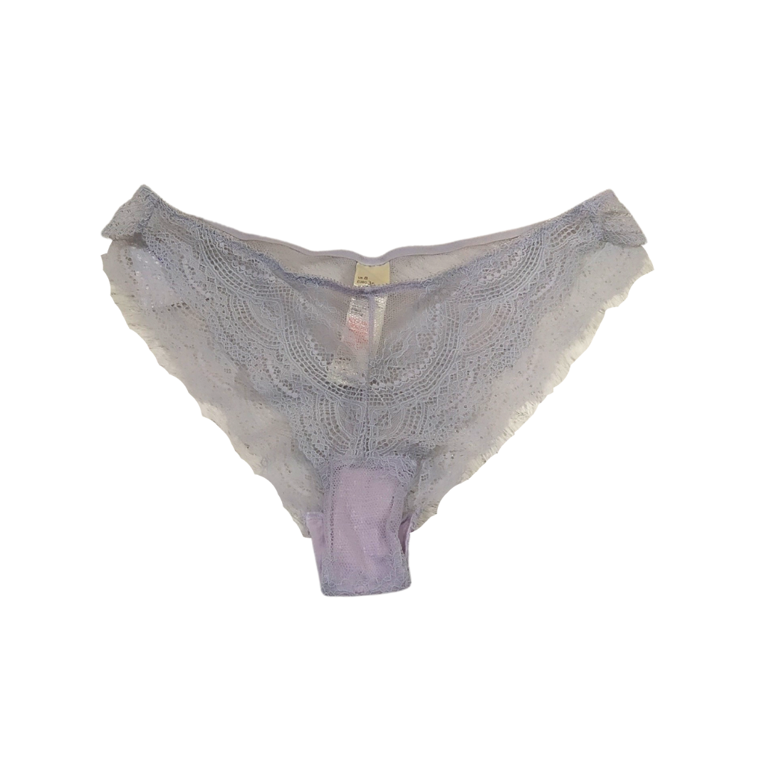 UK 8 - Topshop Dusky Blue Lace Panty