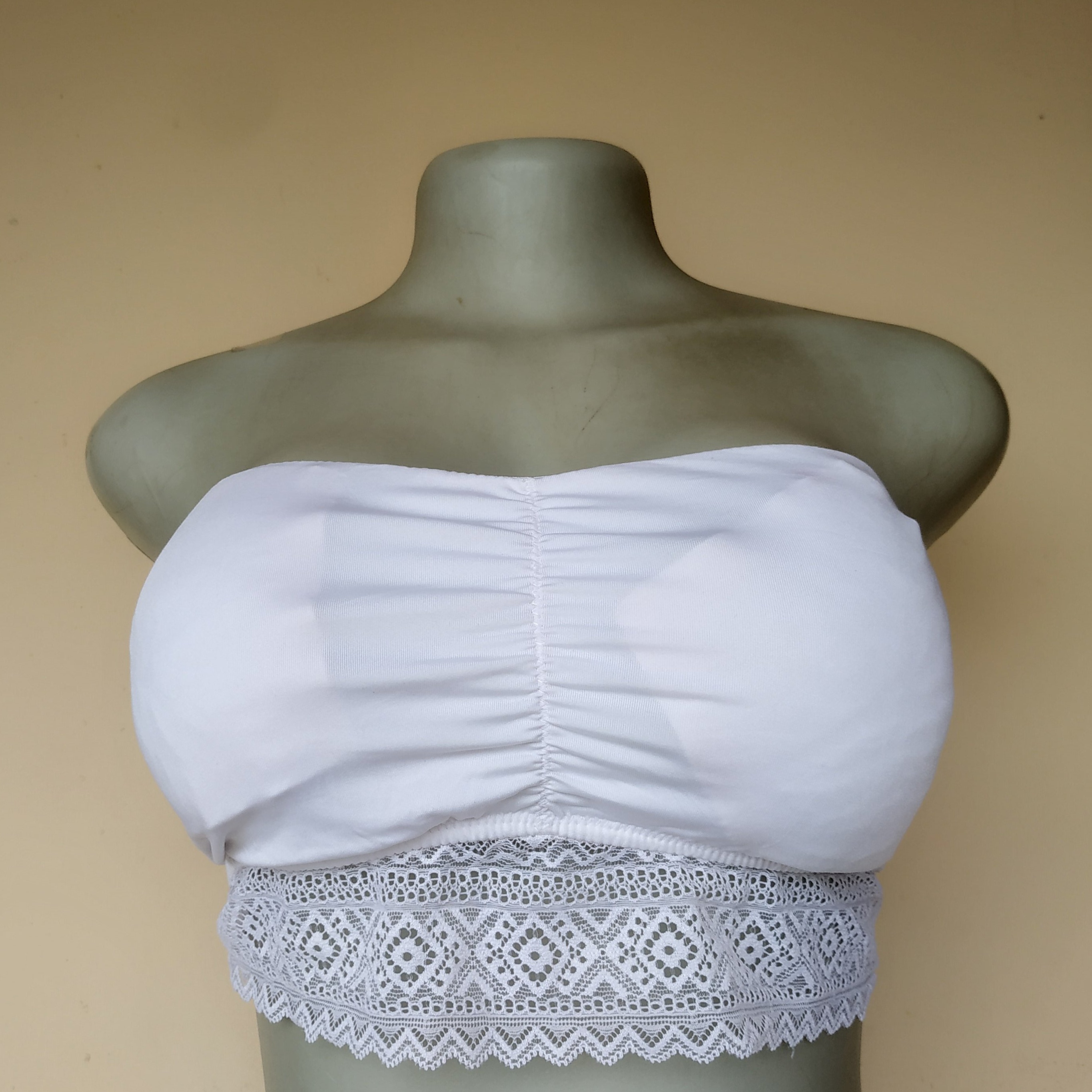 UK 10-12 - Unbranded White Tube Bra Top