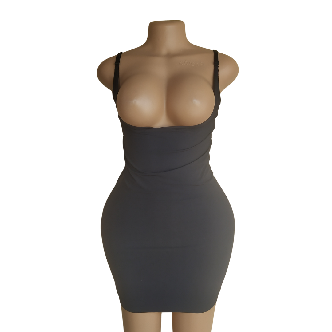 UK 14 - Secret Possessions Black Open Bust Control Slip