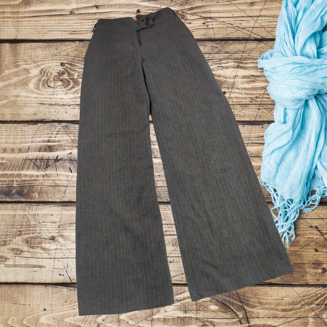 Awear Wool Like Stripped Casual Trouser