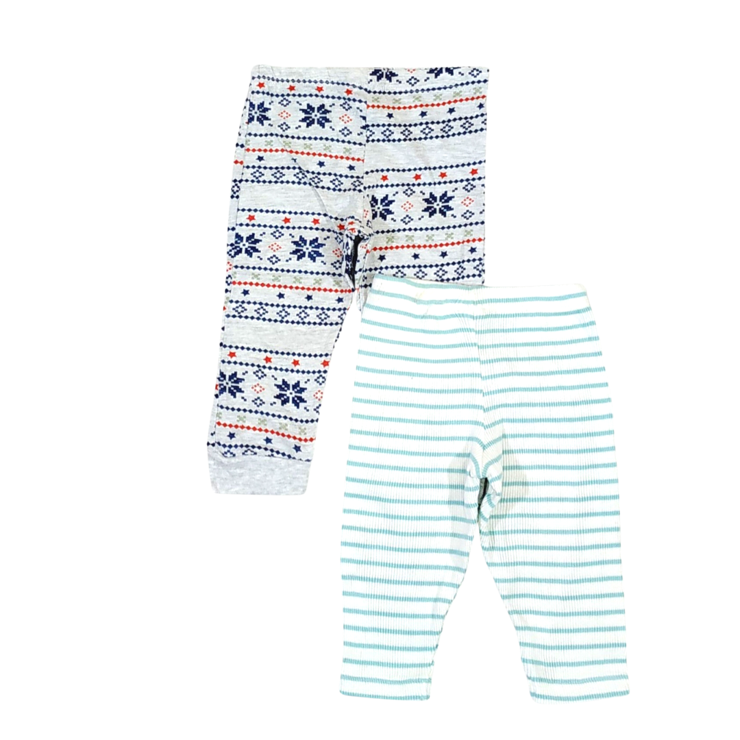 6-9 mths - Peppa Pig Print And Striped Leggings