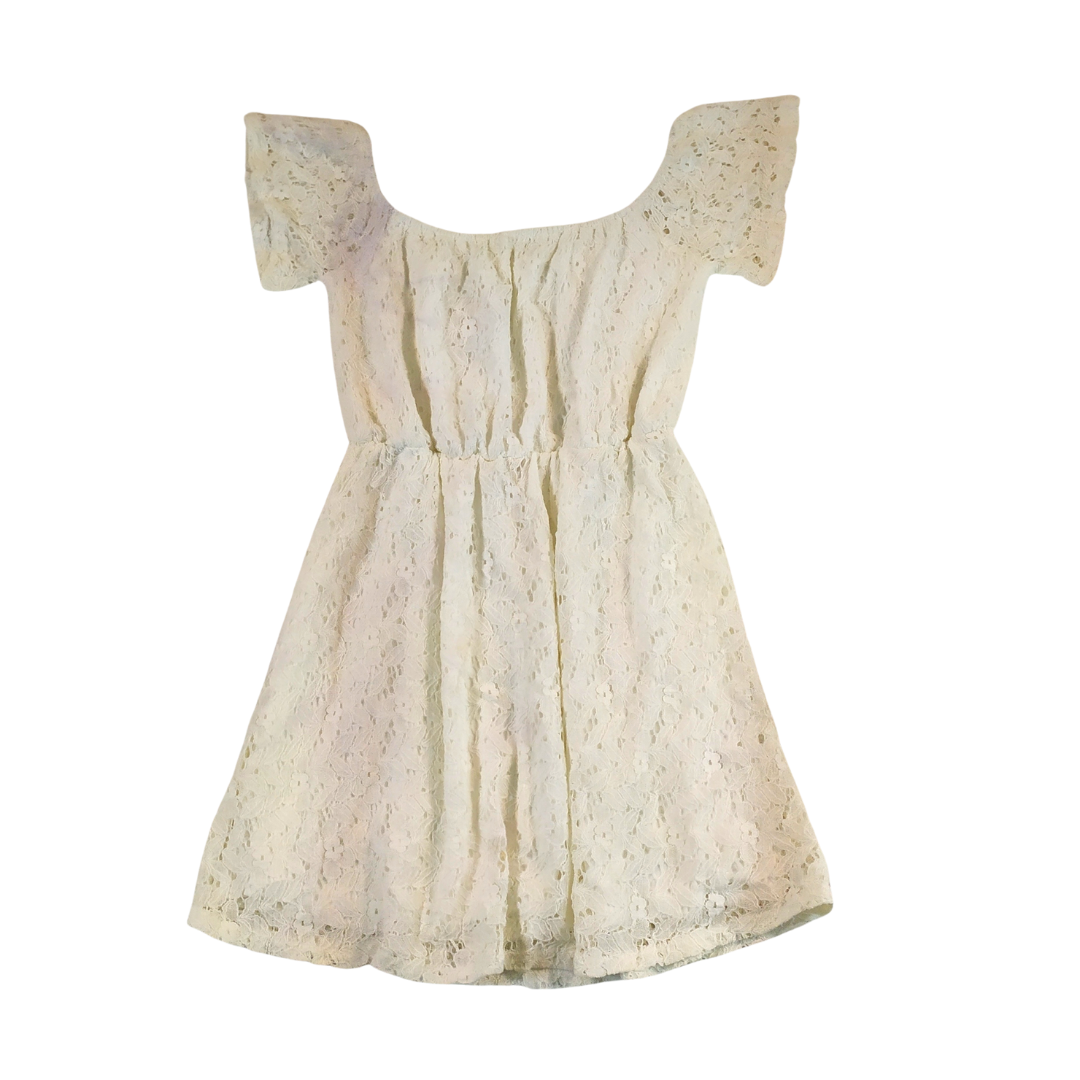 8-9 yrs - La Heart Cream Off Shoulder Dress