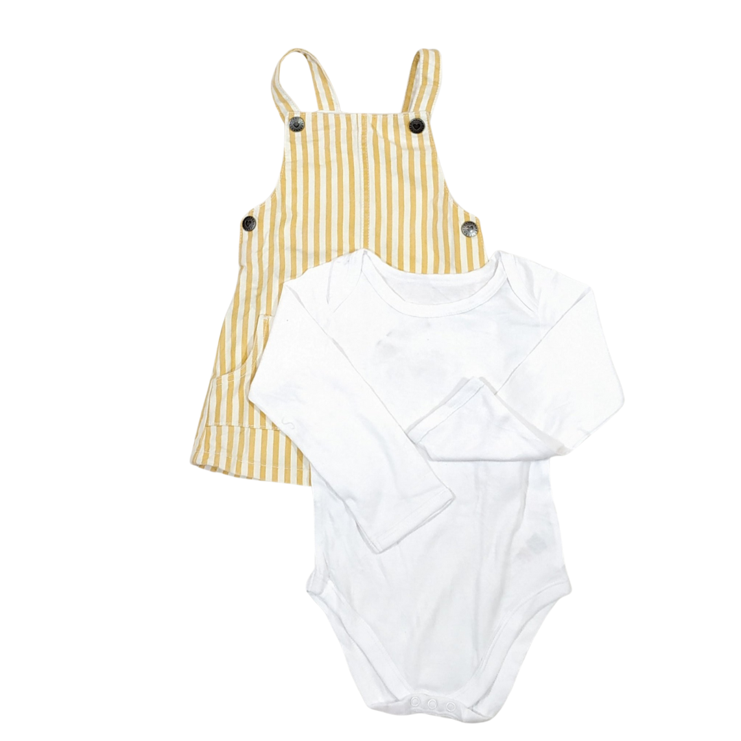 18-24 mths - Fred Flo Striped Romper And Bodysuit Set