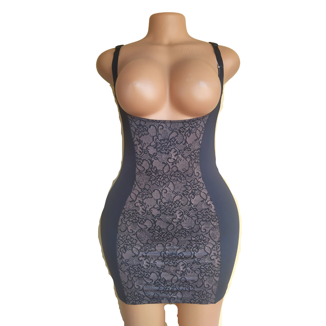 UK 12 - Dunnes Store Two Tone Open Bust Control Slip