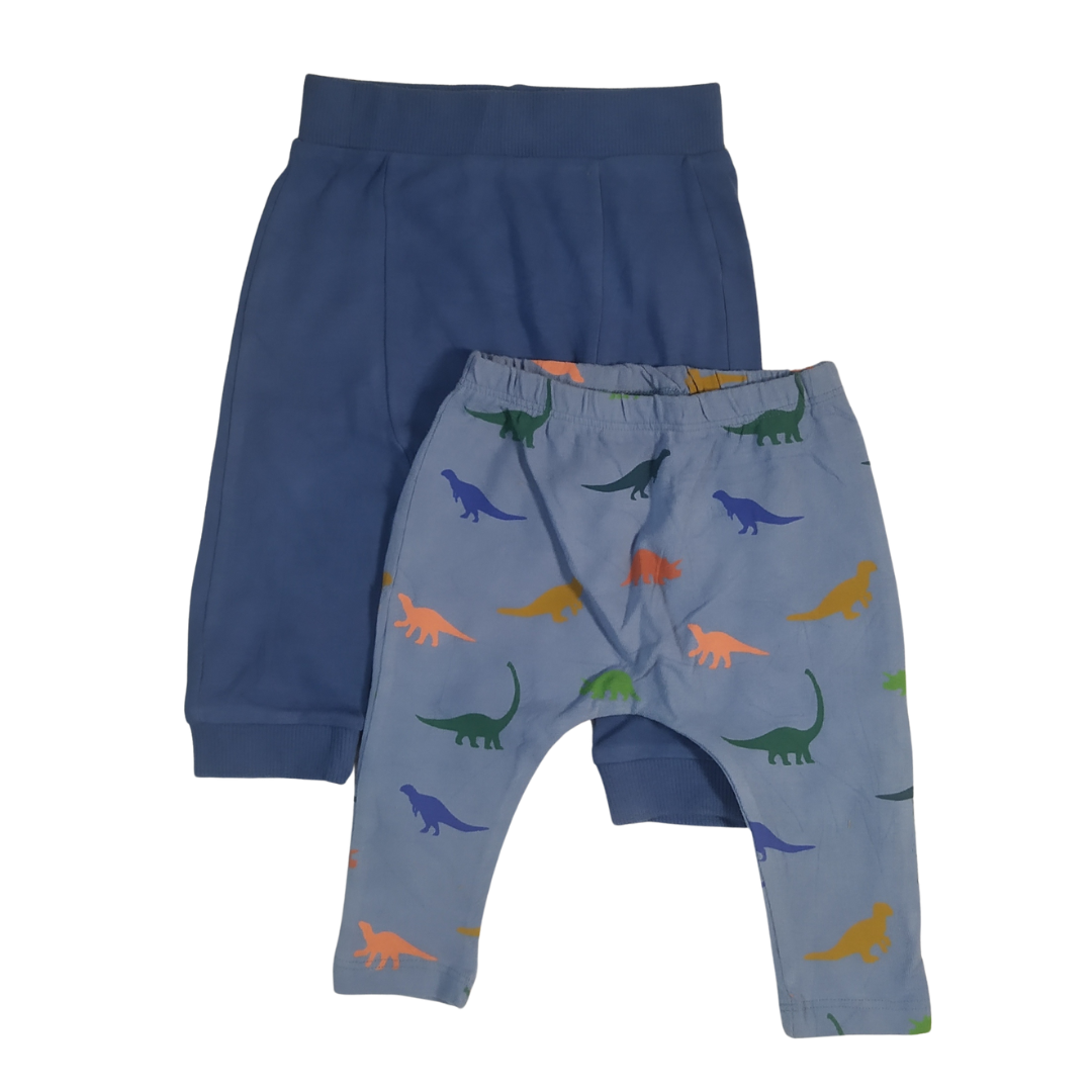 3-6 mths - Next/Ms Dino And Plain Matched Leggings Leggings