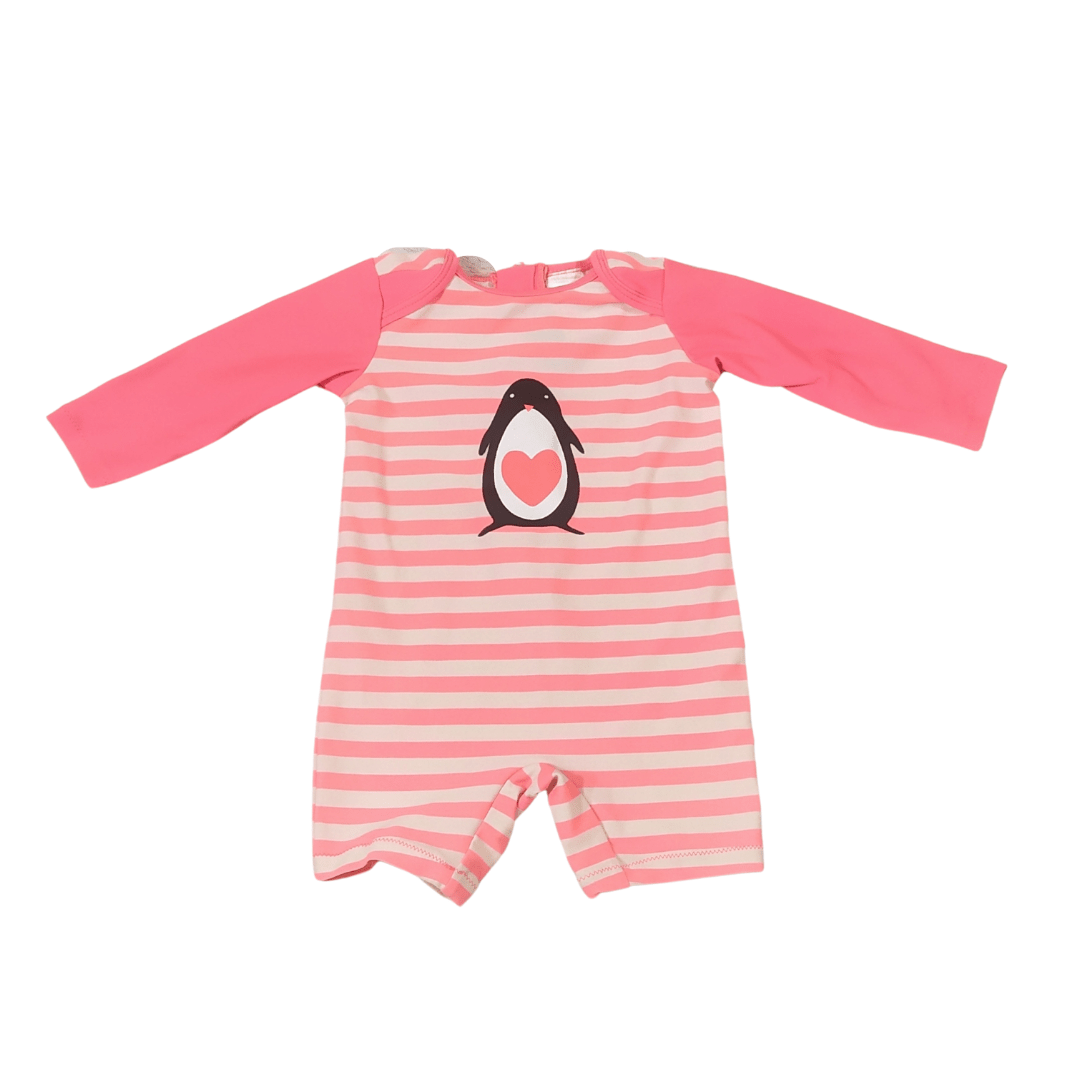 6-12 mths Debenhams Striped Baby Swim Suit