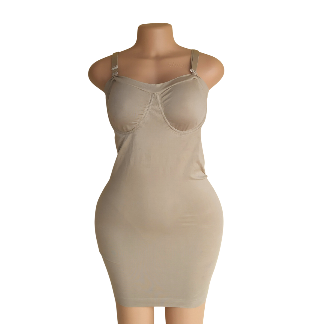 UK 16 - Unbranded Brown Spandex Control Slip (Ink)