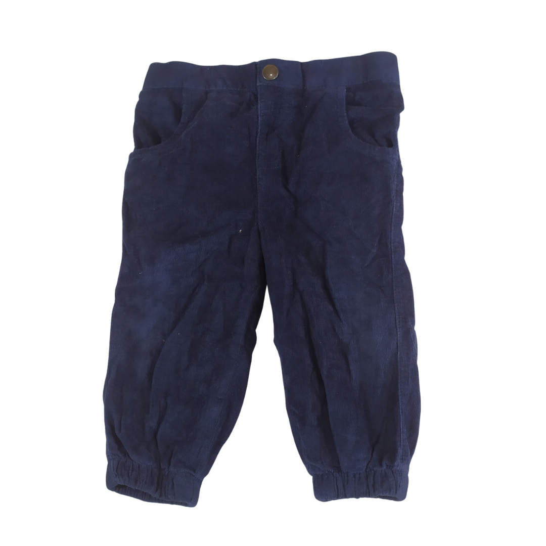 9-12 mths - F&F Blue Corduroy Baby Bottom