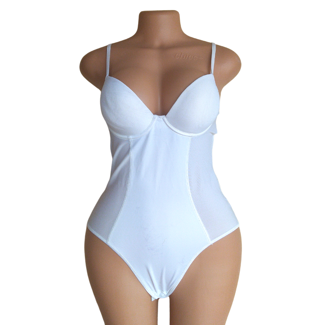 UK 12 - MandS Cream  Control Bodysuit 36B Cup[INK]