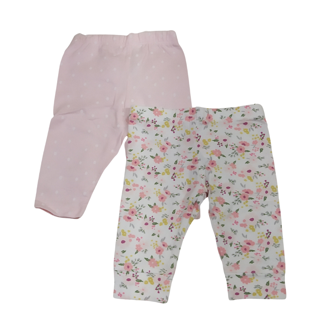 0-3 mths - Primark Pink Print Leggings